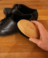 100% FSC Certified® Natural Large Dark Shoe Shine Brush - Soft Horsehair