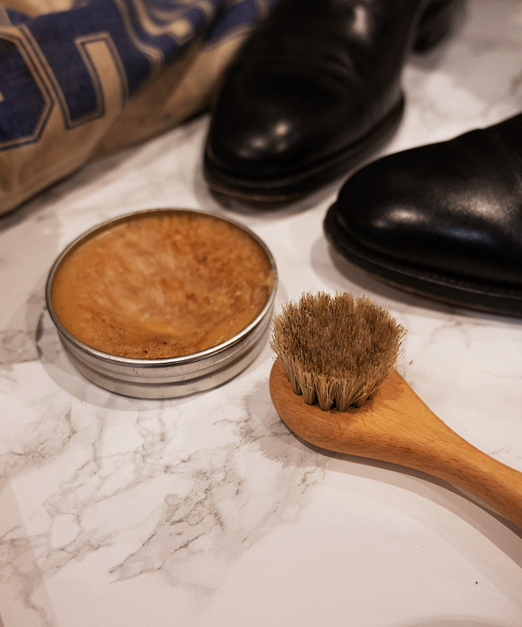 100% FSC Certified® Natural Shoe Polish & Shine Brush - Stiff Horsehair