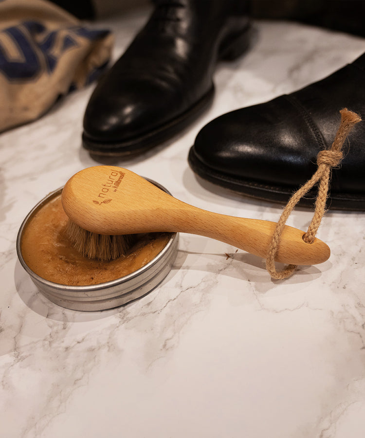 100% FSC Certified® Natural Shoe Polish & Shine Brush - Stiff Horsehair