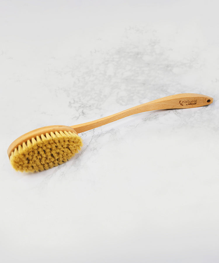 100% FSC Certified® Natural Long Handled Bath Brush - Stiff Tampico