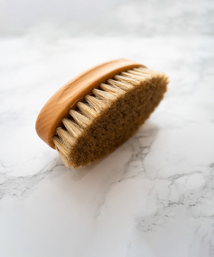 100% FSC Certified® Natural Large Shoe Shine Brush - Soft Horsehair