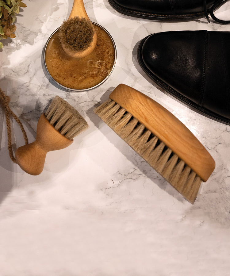 100% FSC Certified® Natural Large Shoe Shine Brush - Soft Horsehair