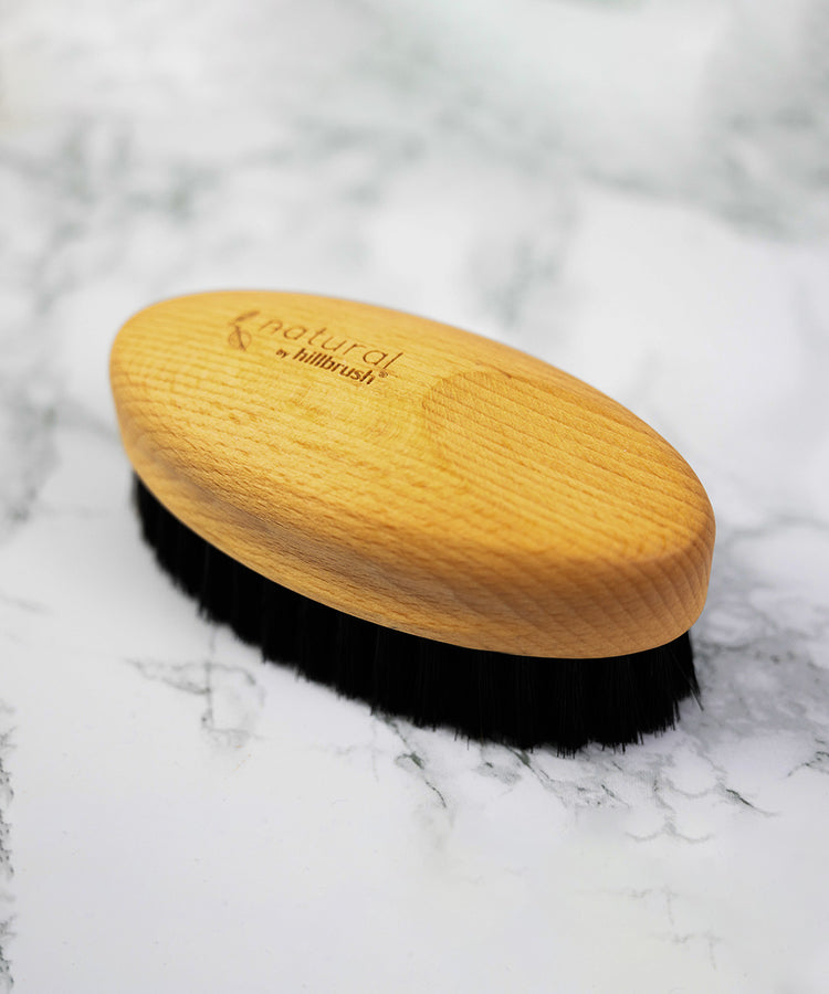 100% FSC Certified® Natural Large Dark Shoe Shine Brush - Soft Horsehair