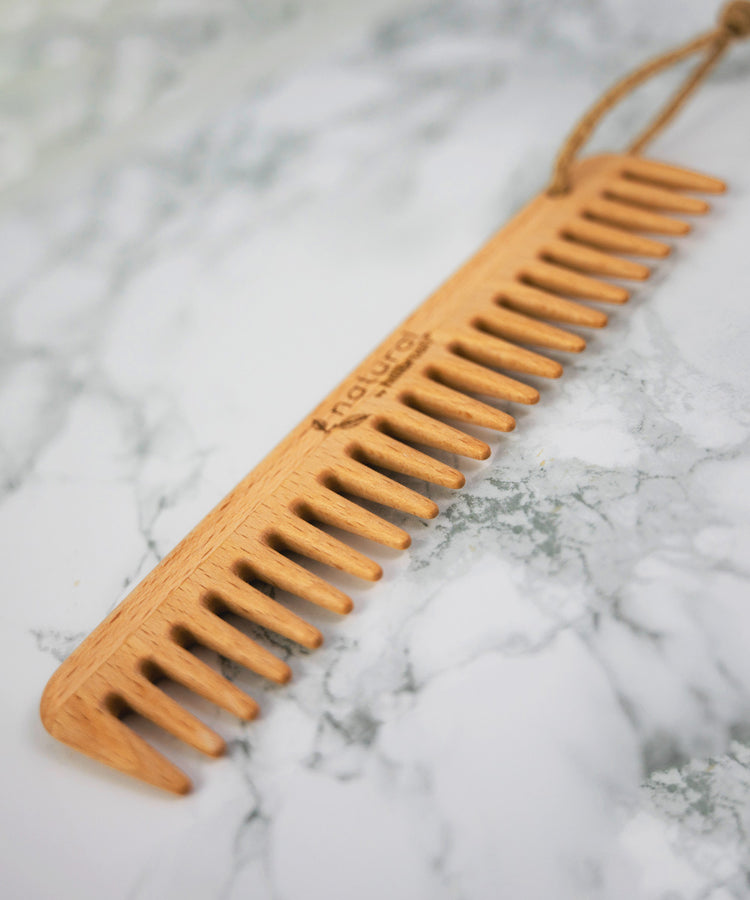 100% FSC Certified® Natural Beechwood Biodegradable Wide Tooth Comb