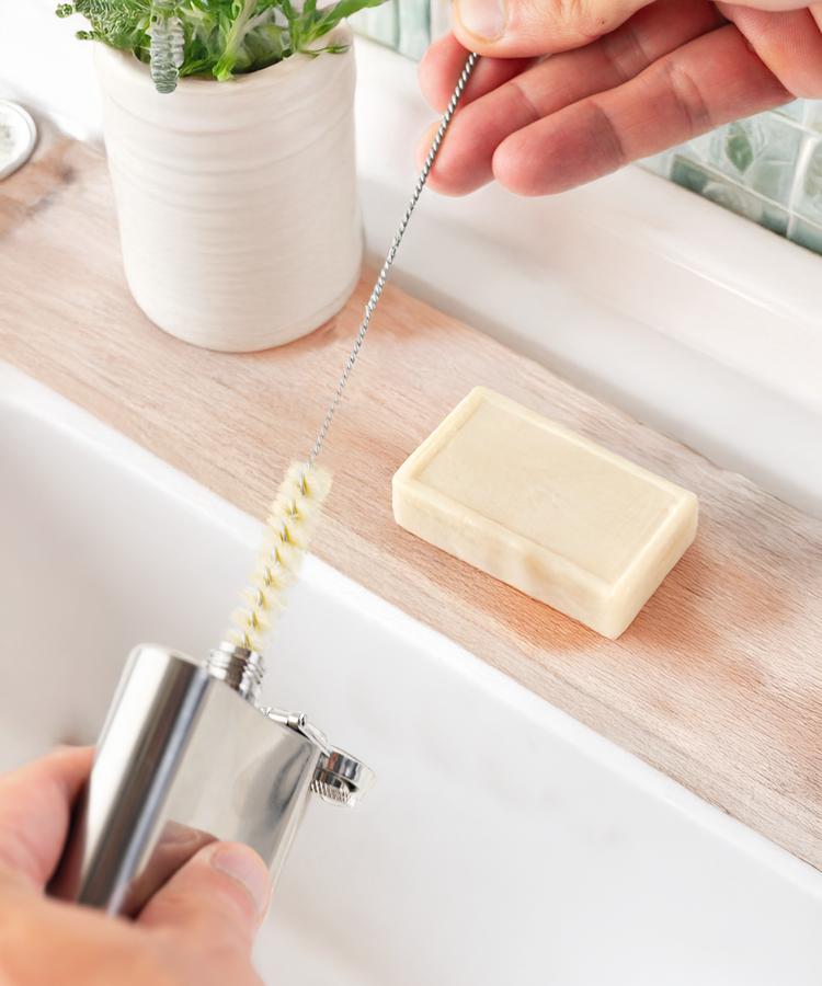 Natural Bottle & Tube Cleaning Brush – 10mm Diameter (Tampico & Cotton)