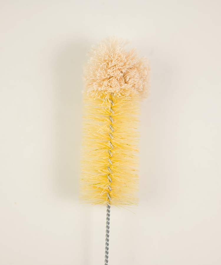Natural Bottle & Tube Cleaning Brush – 40mm Diameter (Tampico & Cotton)
