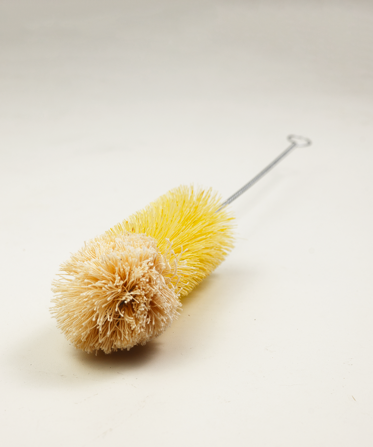 Natural Bottle & Tube Cleaning Brush – 50mm Diameter (Tampico & Cotton)